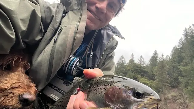 Large trout on the North Fork Yuba River